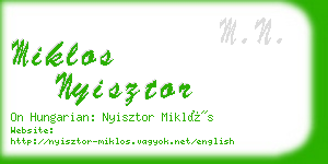 miklos nyisztor business card